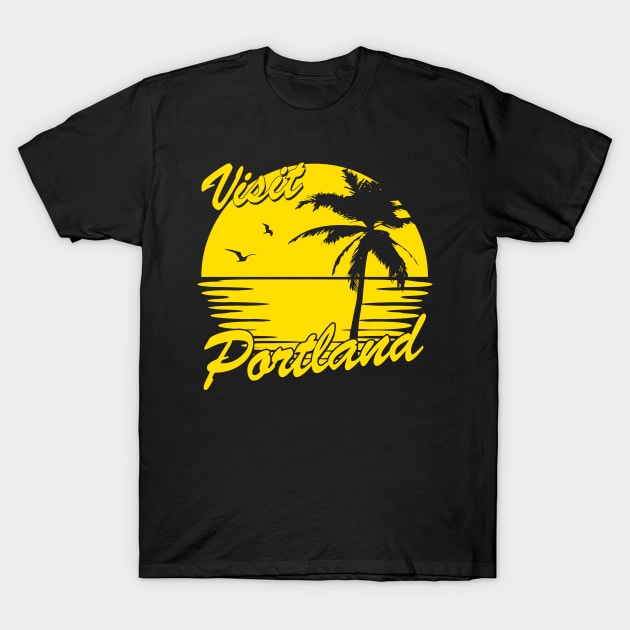 Visit Portland - sunset T-Shirt by TheAnchovyman